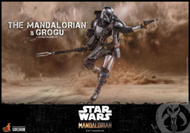 HOT908754 Star Wars The Mandalorian 2-Pack 1/6 The Mandalorian & Grogu