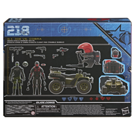 G2085 G.I. Joe Classified Series #218, Snake Eyes & Varmint ATV Vs. Stealth Viper & Cobra Stealth Flight Pod (Trubble Bubble)