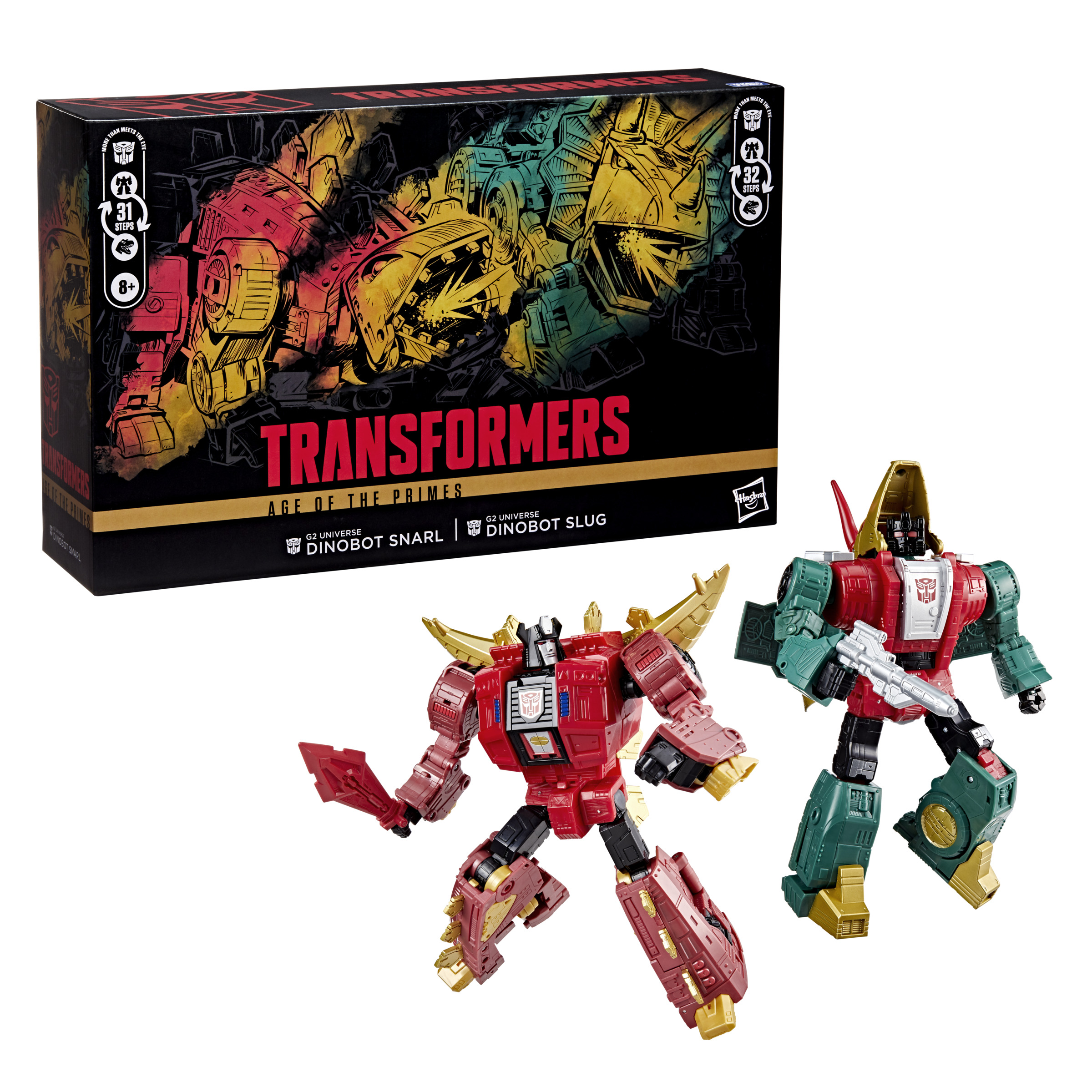 G1375 Transformers Generations Selects Age of the Primes Leader Class G2 Universe Dinobot Slug and Dinobot Snarl