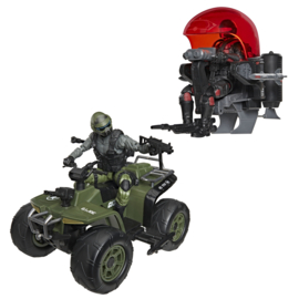 G2085 G.I. Joe Classified Series #218, Snake Eyes & Varmint ATV Vs. Stealth Viper & Cobra Stealth Flight Pod (Trubble Bubble)