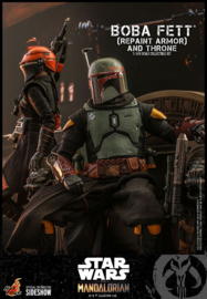 HOT908858 Star Wars The Mandalorian AF 1/6 Boba Fett (Repaint Armor) and Throne