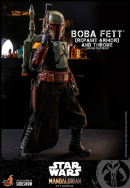 HOT908858 Star Wars The Mandalorian AF 1/6 Boba Fett (Repaint Armor) and Throne