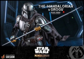 HOT908289 Star Wars The Mandalorian 2-Pack 1/6 The Mandalorian & Grogu Deluxe Version
