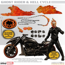 Mezco Light Up 1/12 Ghost Rider & Hell Cycle - Pre order