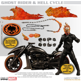 Mezco Light Up 1/12 Ghost Rider & Hell Cycle