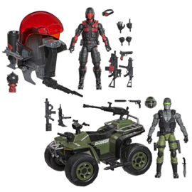 G2085 G.I. Joe Classified Series #218, Snake Eyes & Varmint ATV Vs. Stealth Viper & Cobra Stealth Flight Pod (Trubble Bubble)