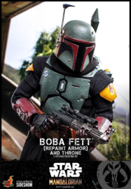 HOT908858 Star Wars The Mandalorian AF 1/6 Boba Fett (Repaint Armor) and Throne