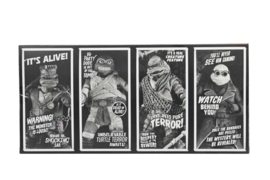 Neca UM X TMNT Turtles Black & White 4-pack