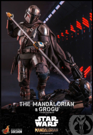 HOT908754 Star Wars The Mandalorian 2-Pack 1/6 The Mandalorian & Grogu