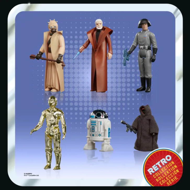 Star Wars Retro Collection Star Wars Box Set (Set 2) R2-D2, C-3PO, Ben Kenobi, Jawa, Death Squad Commander - Pre order
