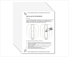 Set of 10 UrineCatchers English text