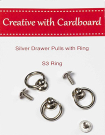 Silver Drawer Pulls with Ring