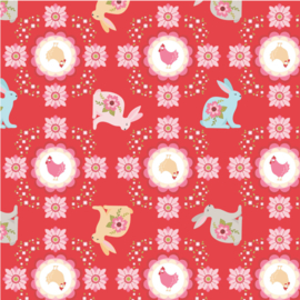 'Poppie's Patchwork Club' by Poppie Cotton - FLOPSY MOPSY - RED