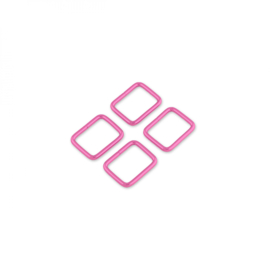 STS111PT - Four 1" Rectangle Rings-  Tula Pink - Sallie Tomato