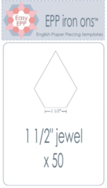EPP- Iron-Ons 1½  inch jewel - 50 stuks