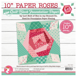 Paper Roses- Quilt Block Foundation Paper by Lori Holt- ISE 7021