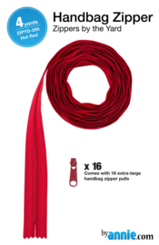 Zipper - 4 yards - Hot Red