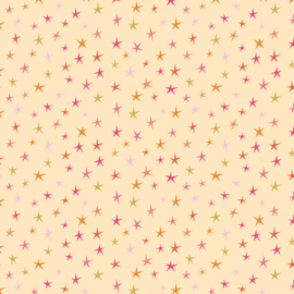 Poppie Cotton - Sparkly  Stars - yellow