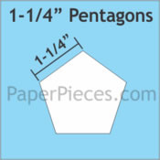 1¼ Pentagons (50 pieces)