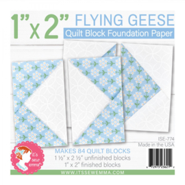 Quilt Block Foundation PaperPad - 1 x 2" FLYING GEESE