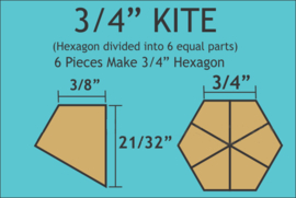 3/4" Hex Kites (120 stuks)