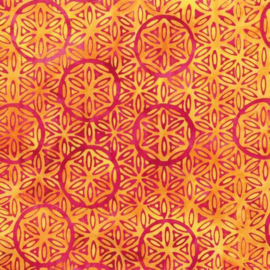 Anthology:  Batik Jaqueline de Jonge - Bijou - Medallions Yellow - 3208Q-X