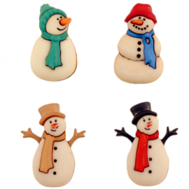 'Old Fashion Snowmen'- by Buttons Galore - 6 knoopjes