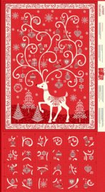 PANEL:  'Christmas 2019'- Scandi Advent Red - 2110/R