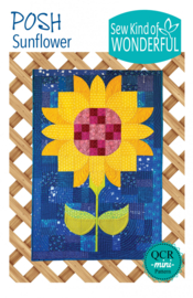 Patroon: 'Posh Sunflower' - by Sew Kind of Wonderful - QCR-mini- pattern