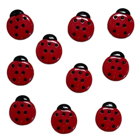 'Lady Bird'- by Buttons Galore - 10 knoopjes