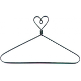 Clip houder Hart - Charcoal - 4 inch