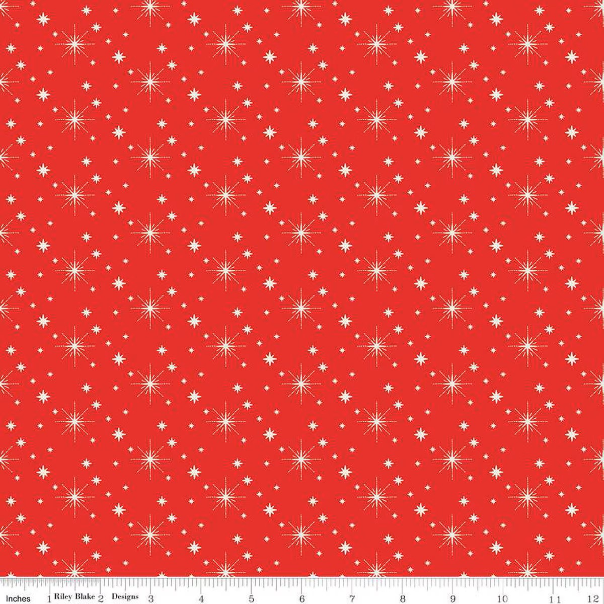 Riley Blake- Glisten by Sandy Gervais -16227 Stars Red