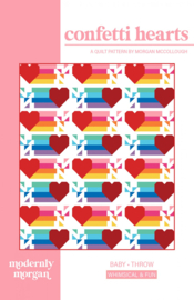 Patroon: Baby-/Kinder deken 'Confetti Hearts' by Modernly Morgan