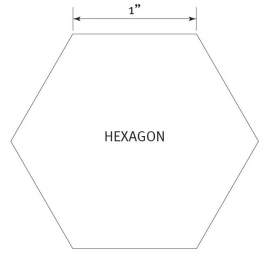 Hexagon 1 inch - Pre Cut English Paper Pieces (100 stuks)