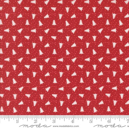 'Berry and Pine' - Lella Boutique -1555-24514 Tree White on Red