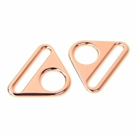 STS186C - Two 1½" Triangle Rings, Rose Gold - Sallie Tomato