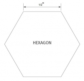 Hexagon 1/2 inch - Pre Cut English Paper Pieces (75 stuks)