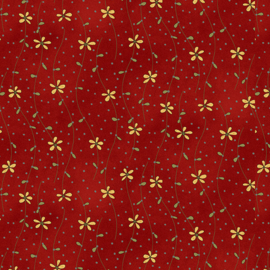 'S is for Sew' by Debbie Busby - Wavy Floral Red - 4707-263