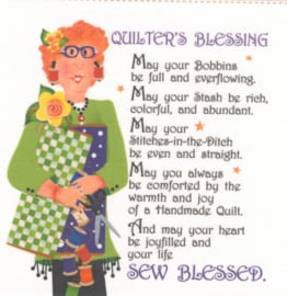 Jody Houghton - Fabric Panel  Quilters Blessing 6"x 6"
