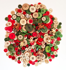 'Country Christmas' - by Buttons Galore - Gripzakje met ca. 200 knopen