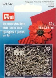 Fijne IJzeren Spelden - 25 gram - 16 x 0,65 mm (Prym)