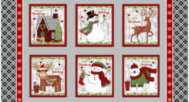 PANEL:  'Snow Merry Multi' by Sarah Fults - 5697-98 Multi