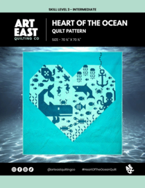 PATROON:  Heart of the Ocean Quilt Pattern -AEHO0926