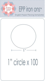 EPP- Iron-Ons 1 inch circle - 100 stuks