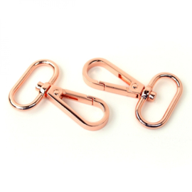 STS139C - Two 1" Swivel Hook-  Rose Gold - Sallie Tomato