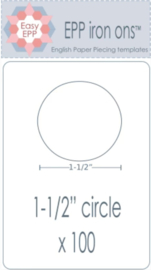 EPP- Iron-Ons 1½  inch circle - 100 stuks