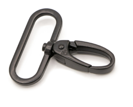 HAR1.5-SW-BM-TWO - Two 1½" Black - Swivel Hooks