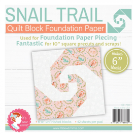 Quilt Block Foundation PaperPad, 6 inch - SNAIL TRAIL