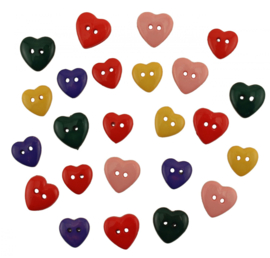 'Hearts of Color'- by Buttons Galore - 15 knoopjes