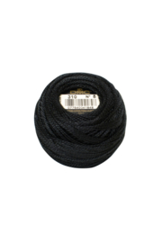 DMC Pearl Cotton on a Ball, Small - Size 8 - 10 gram, Color 310 (BLACK)